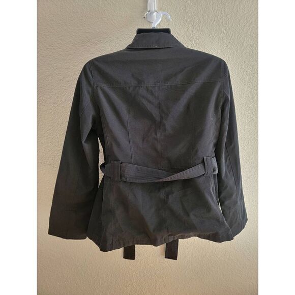 Esprit Outerwear Women's Black Long Sleeve Button Front Belted Jacket Coat Large - Picture 2 of 4